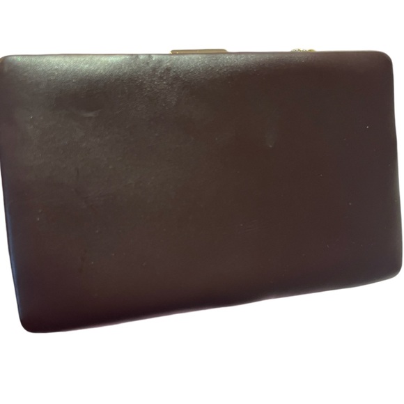 ZARA Minaudiere Gold Face Burgundy Kitschy BAG Crossbody Purse Chain - Picture 7 of 7